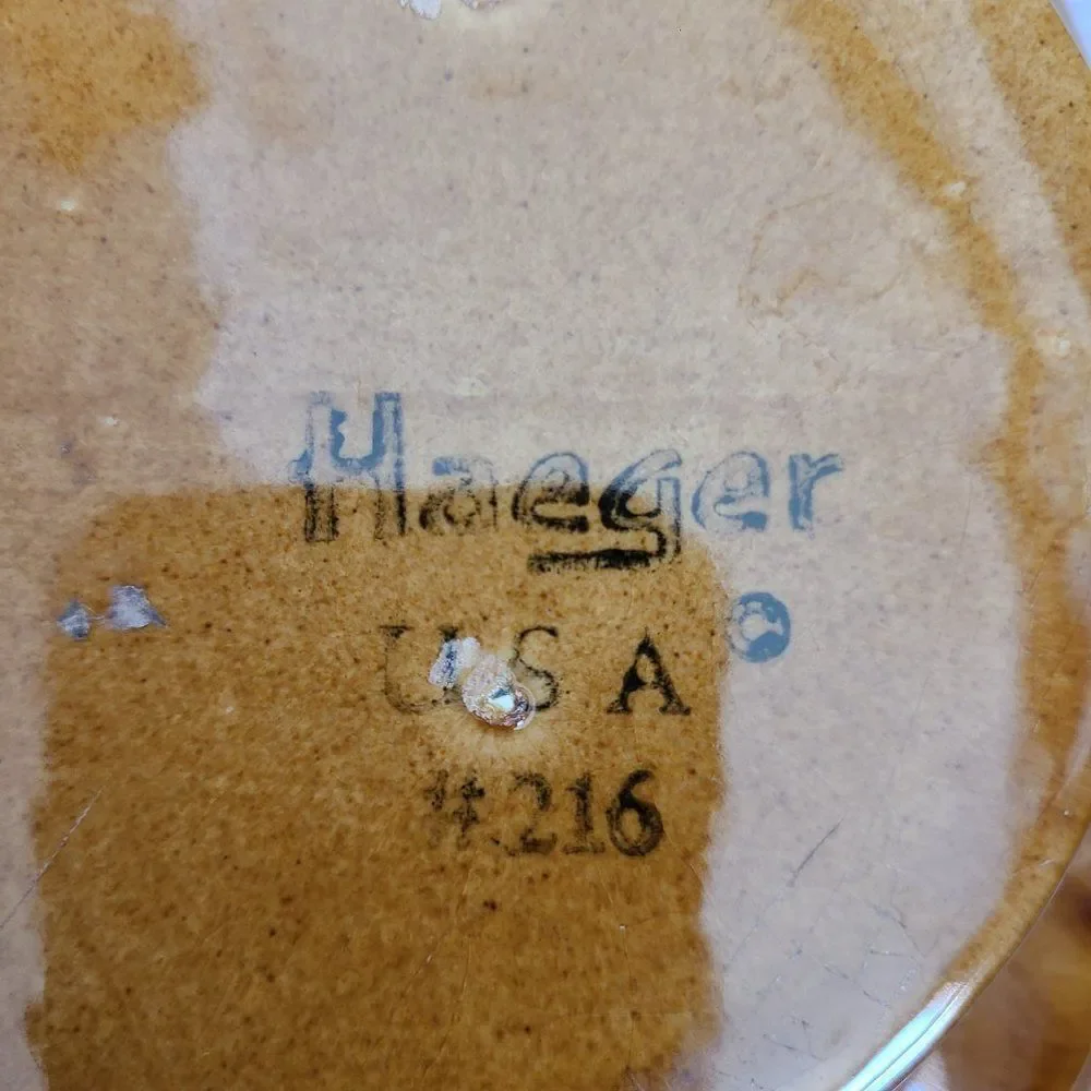 Vintage Haeger #216 Scalloped Planter Floral Petal Ceramic Glazed Pottery